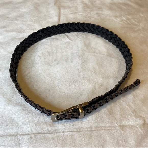 Reversible Leather Braided Belt in Brown & Black Size Large Youth - Picture 4 of 6